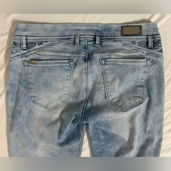 Salsa Jeans embroidered skinny straight acid wash jeans. Size 31. B1 - Picture 6 of 13